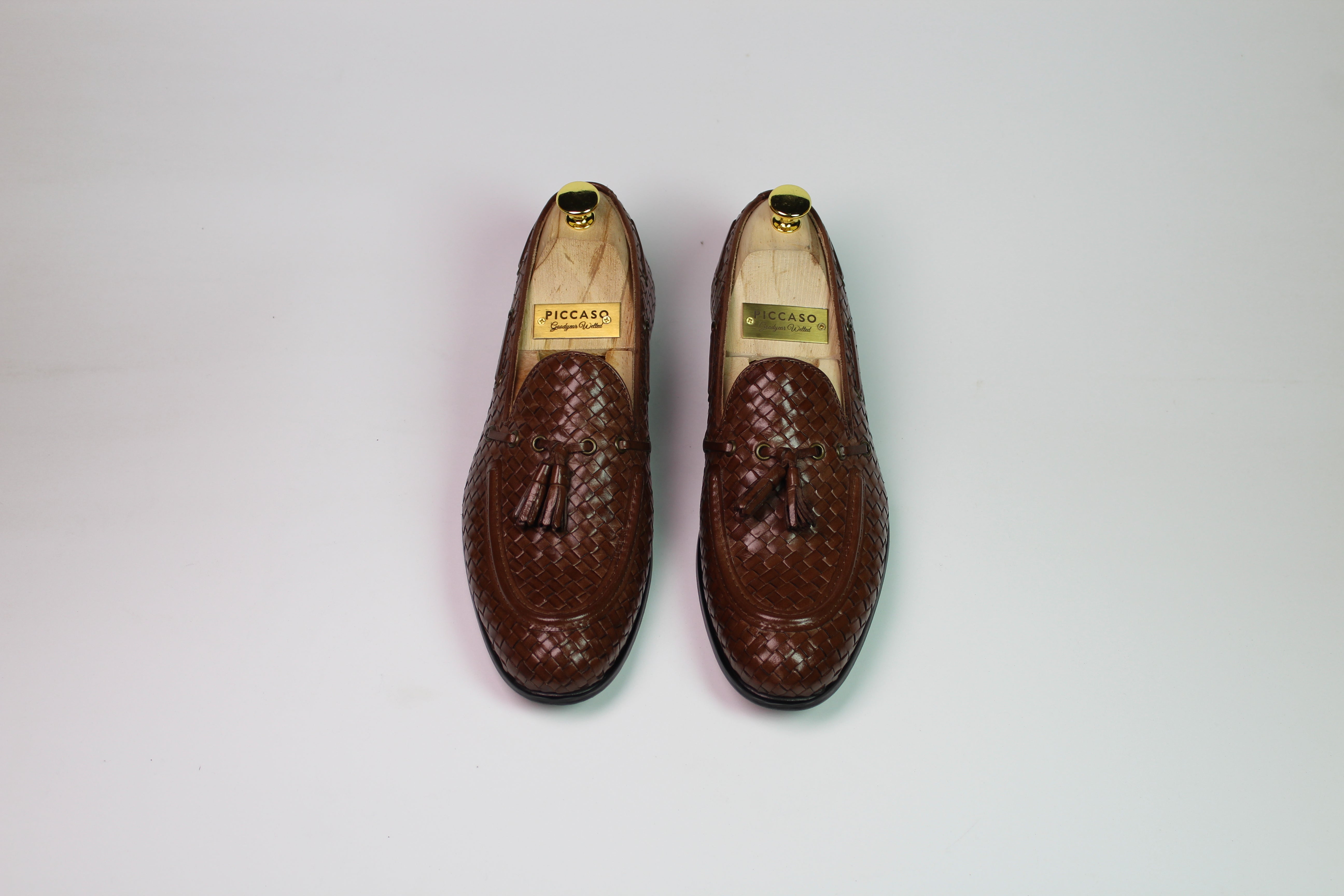 Woven Tassel Loafers – Brown